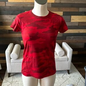 Red Camo Women Tee S